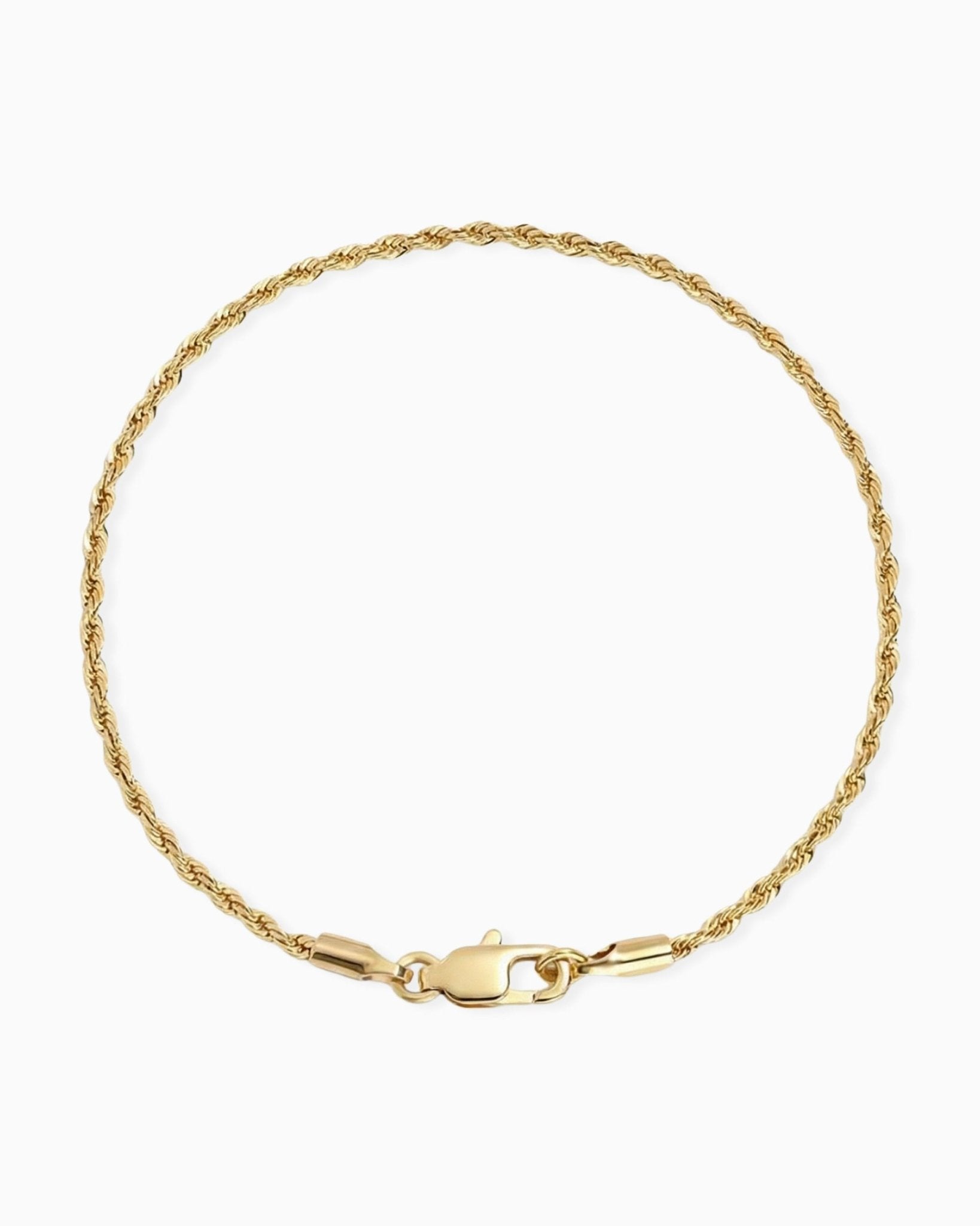CLEAN ROPE BRACELET. - 2MM GOLD