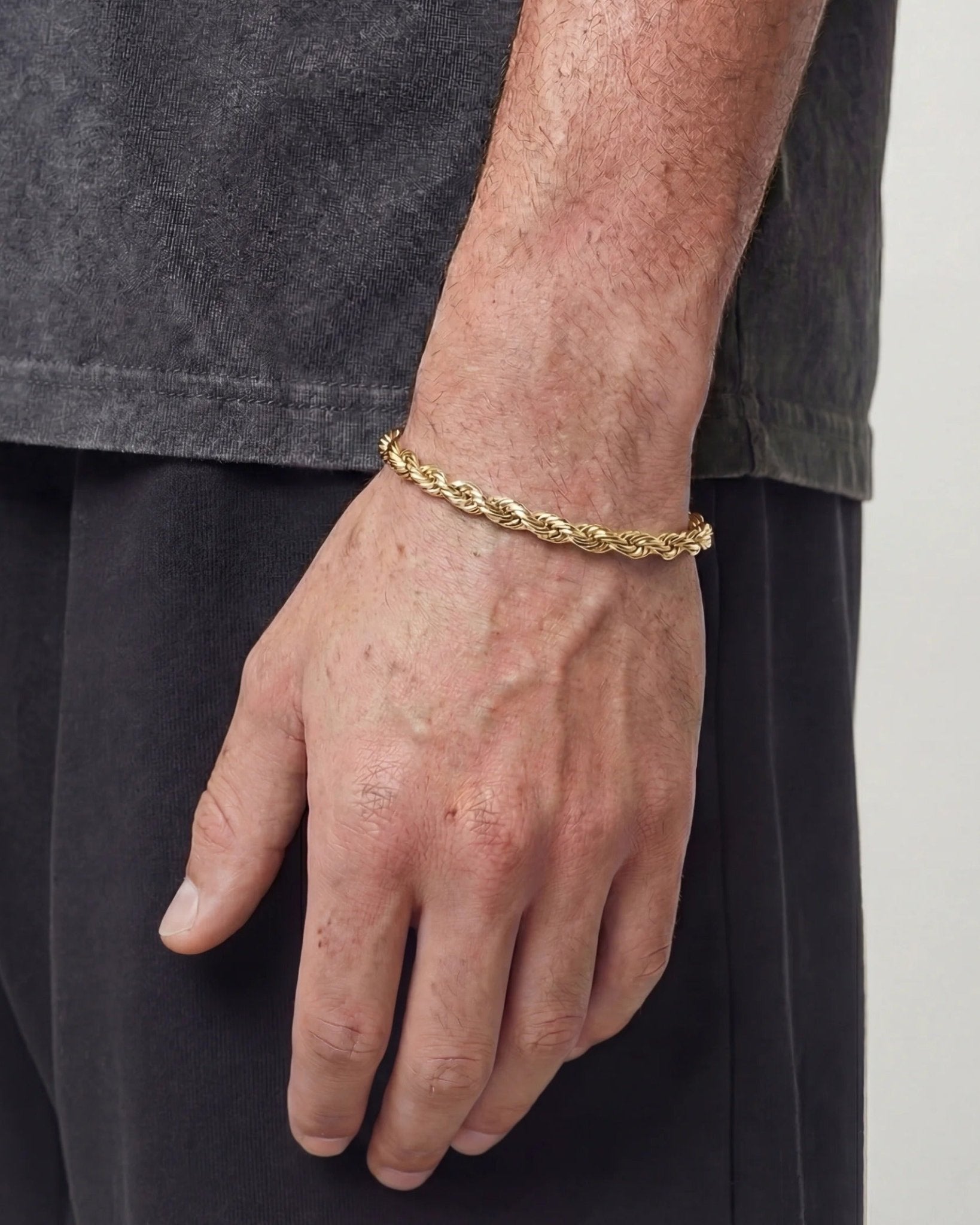 CLEAN ROPE BRACELET. - 6MM GOLD