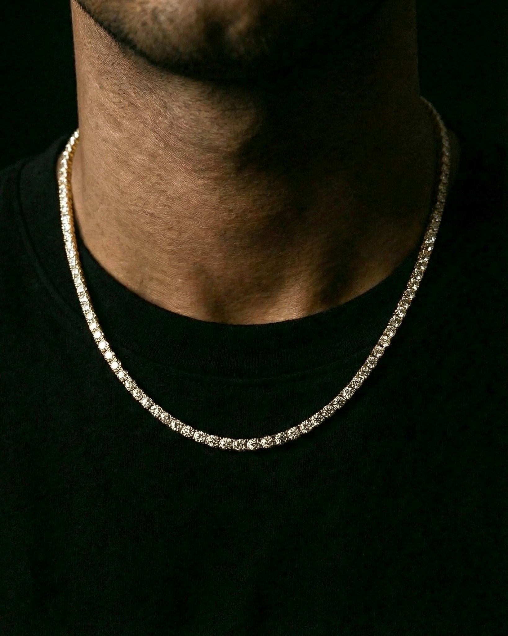 ICE BREAKER CHAIN. - 3MM GOLD