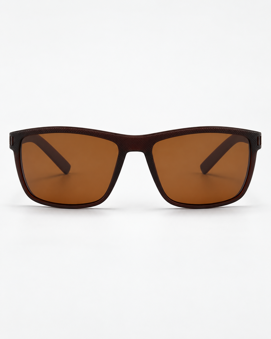 Polarized Sport Sunglasses with a brown frame and brown lenses, front view