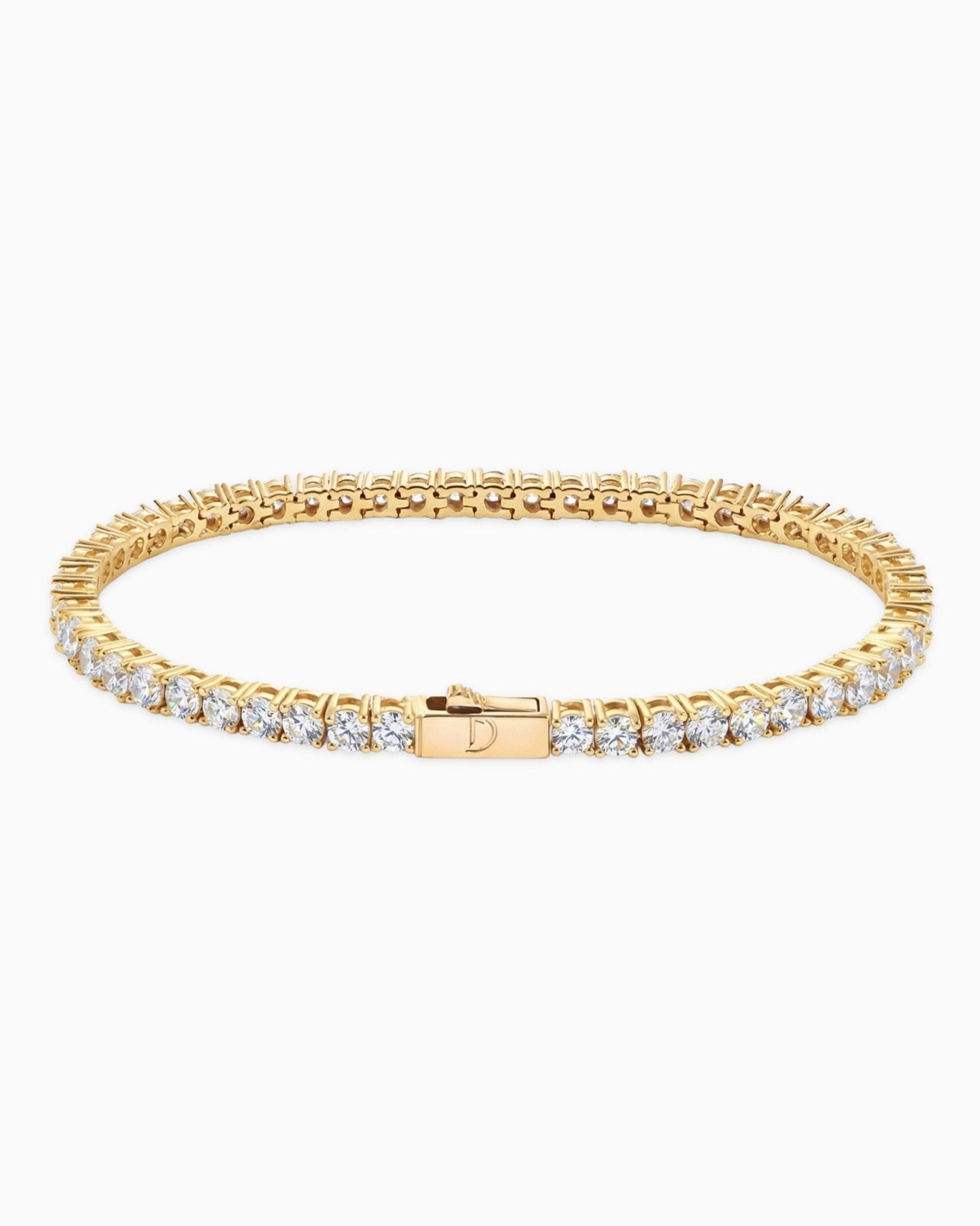 TENNISBOY BRACELET. - 4MM GOLD