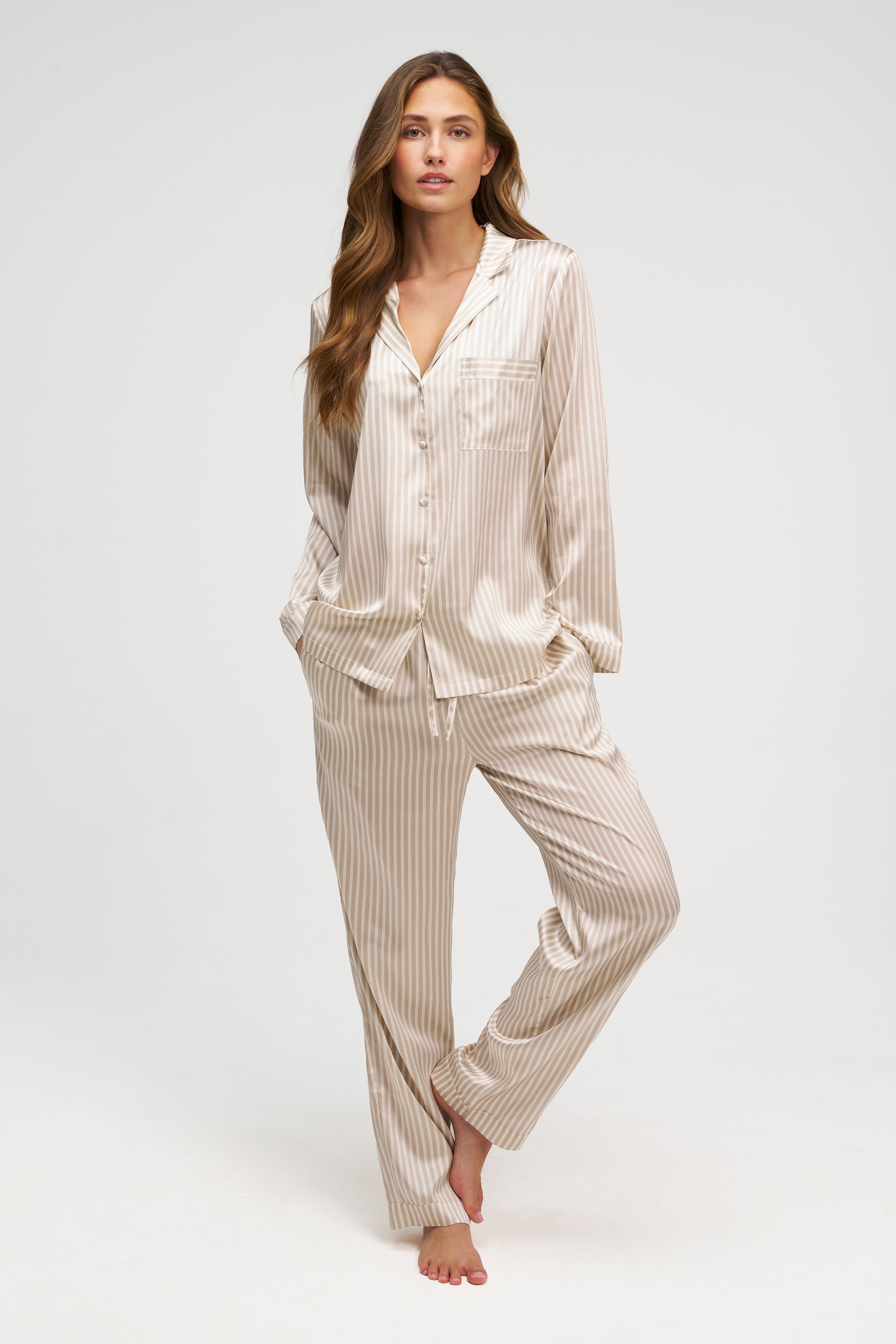 Long Premium Silk PJ Set