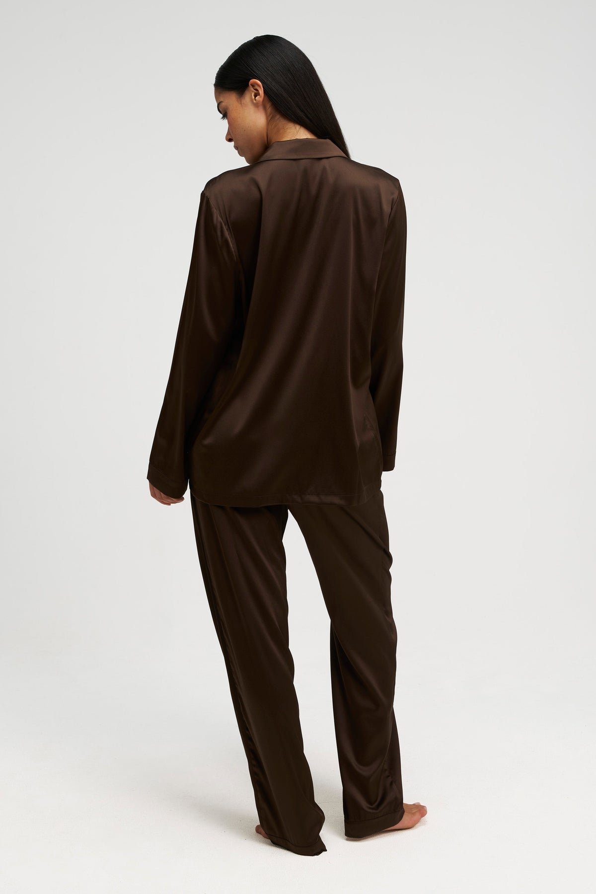 Long Pajama Set in brown