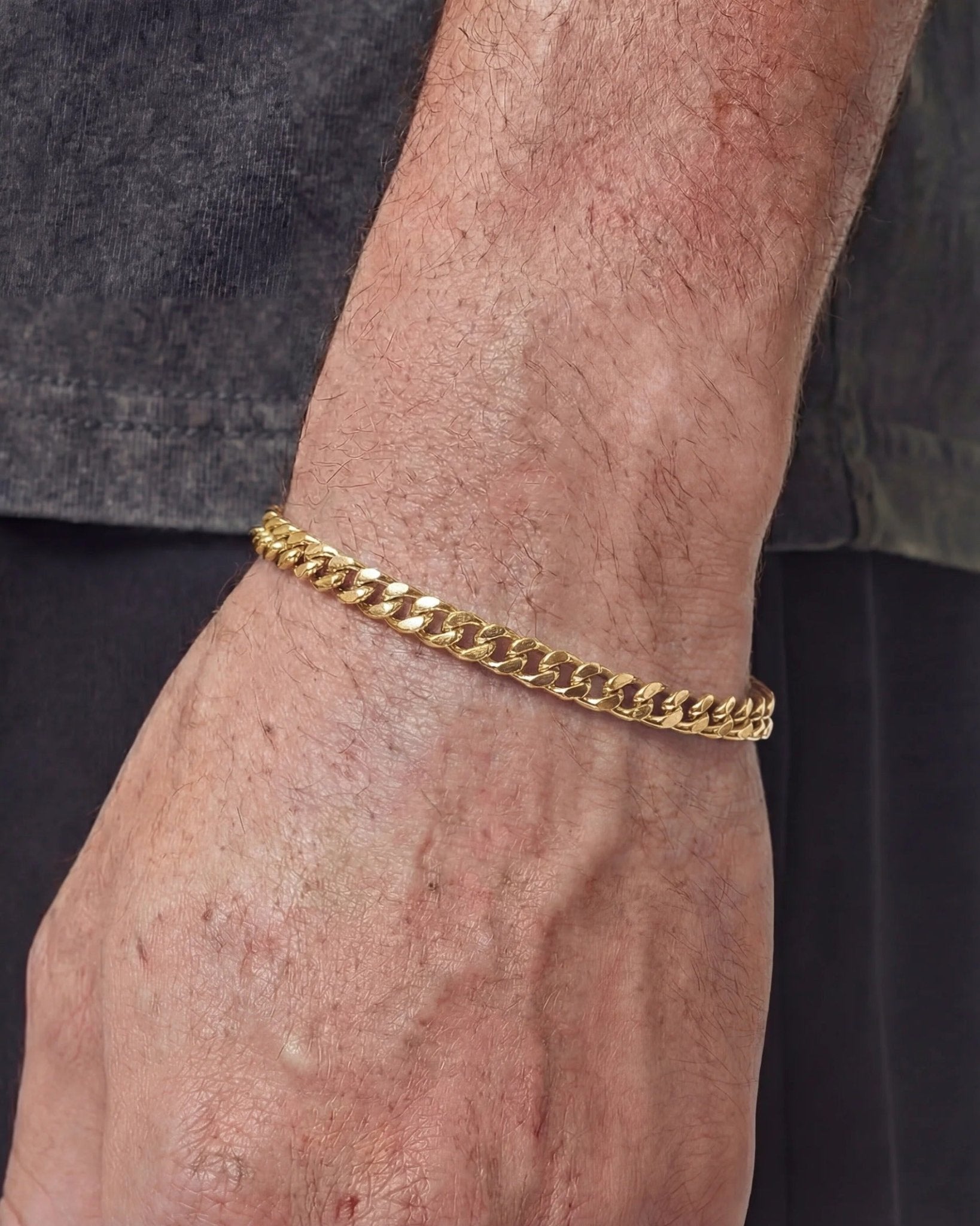 CLEAN CUBANA BRACELET. - 4MM GOLD