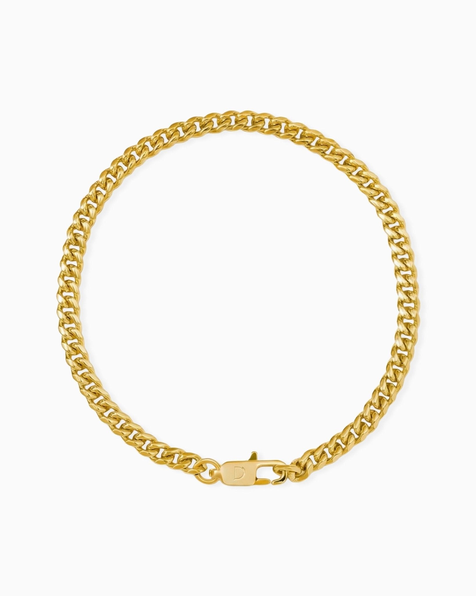 CLEAN CUBANA BRACELET. - 4MM GOLD