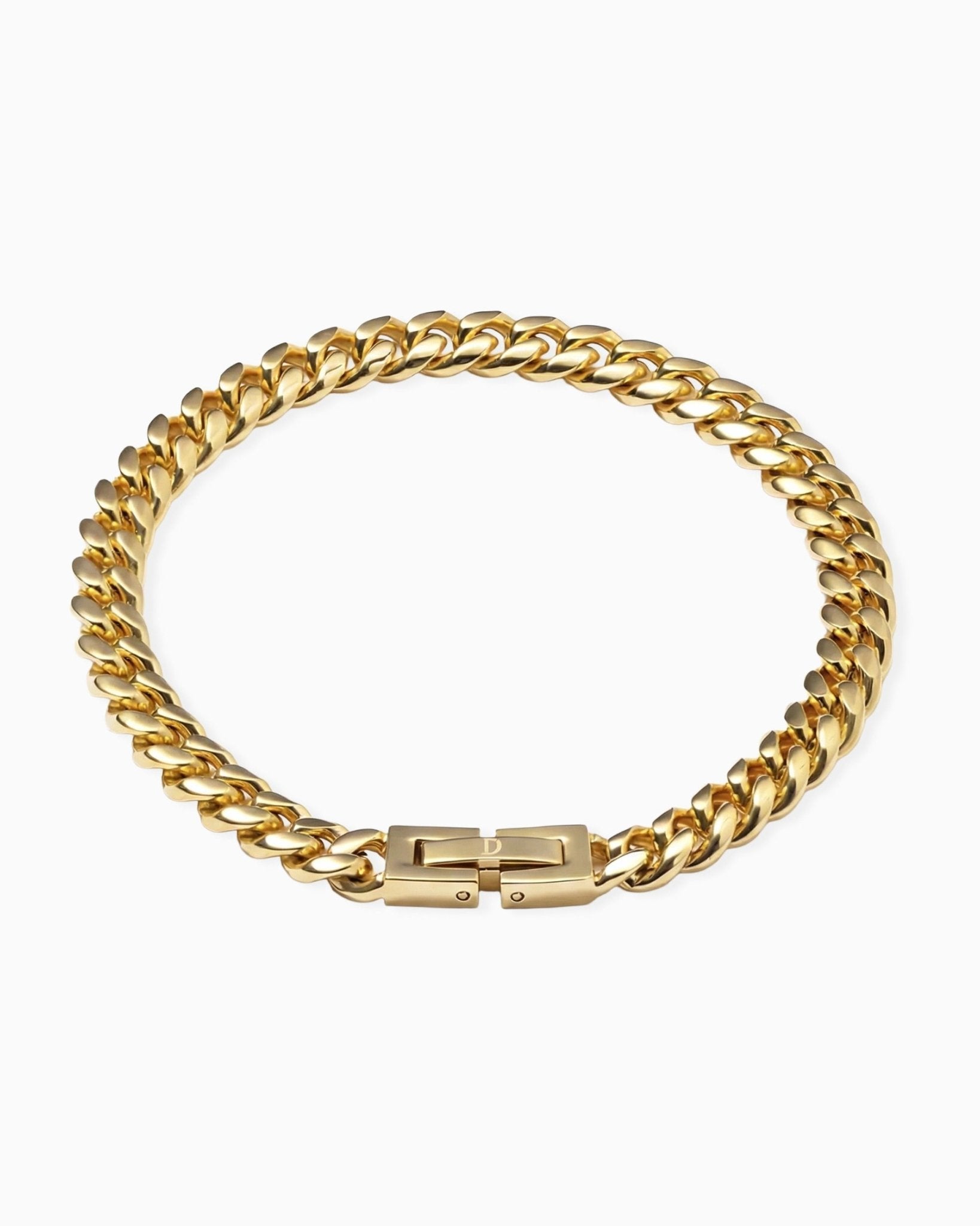 CLEAN CUBANA BRACELET. - 6MM GOLD
