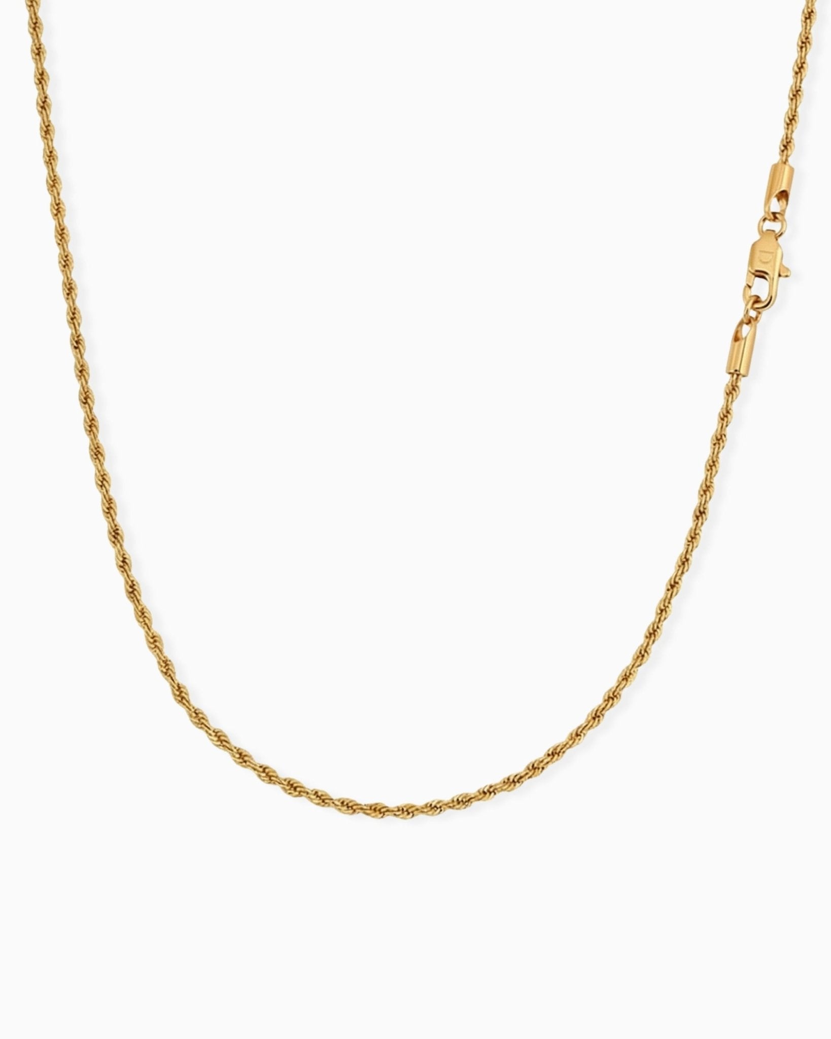CLEAN ROPE CHAIN. - 2MM GOLD