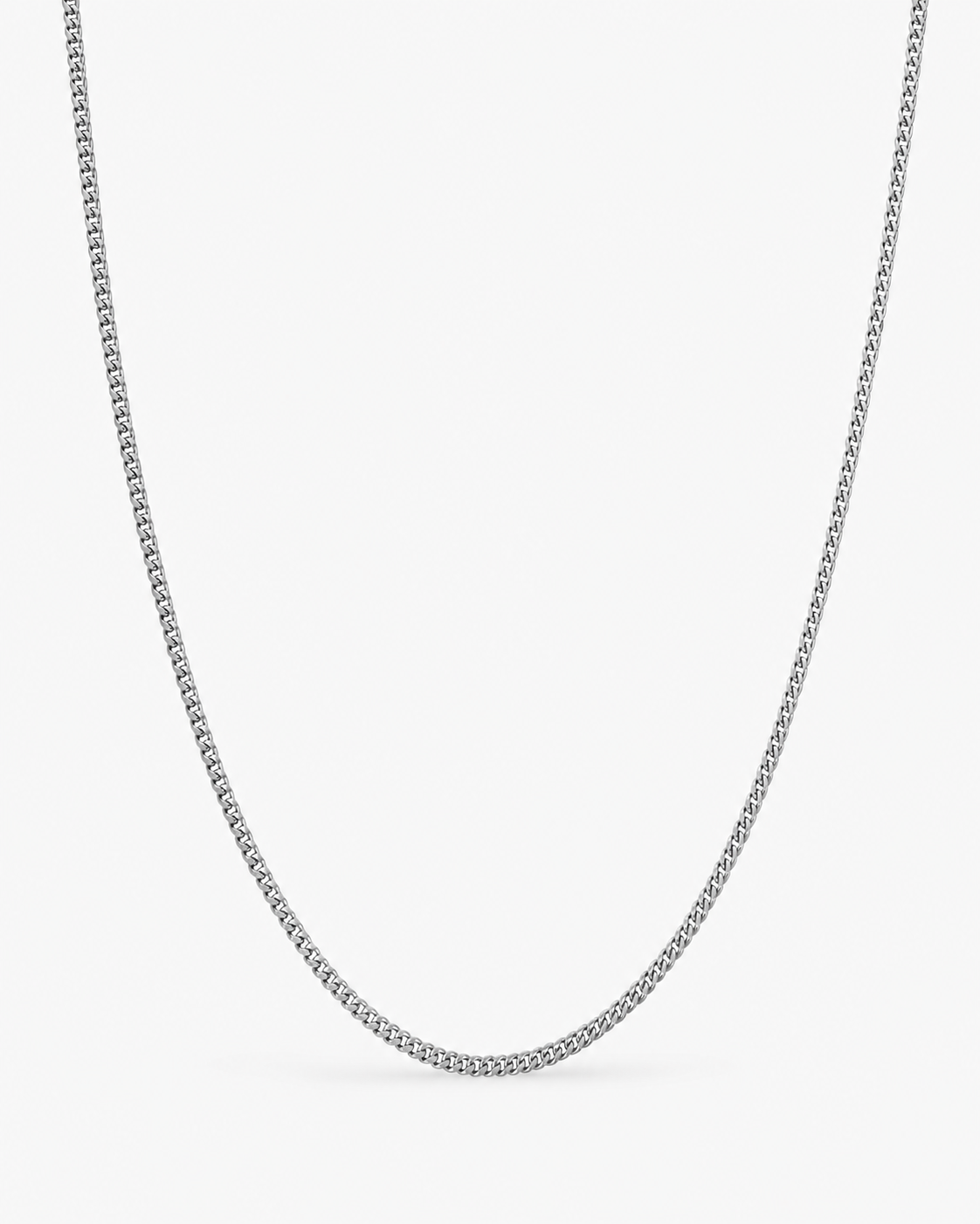 Silver Connell Chain 2 mm on a near-white background
