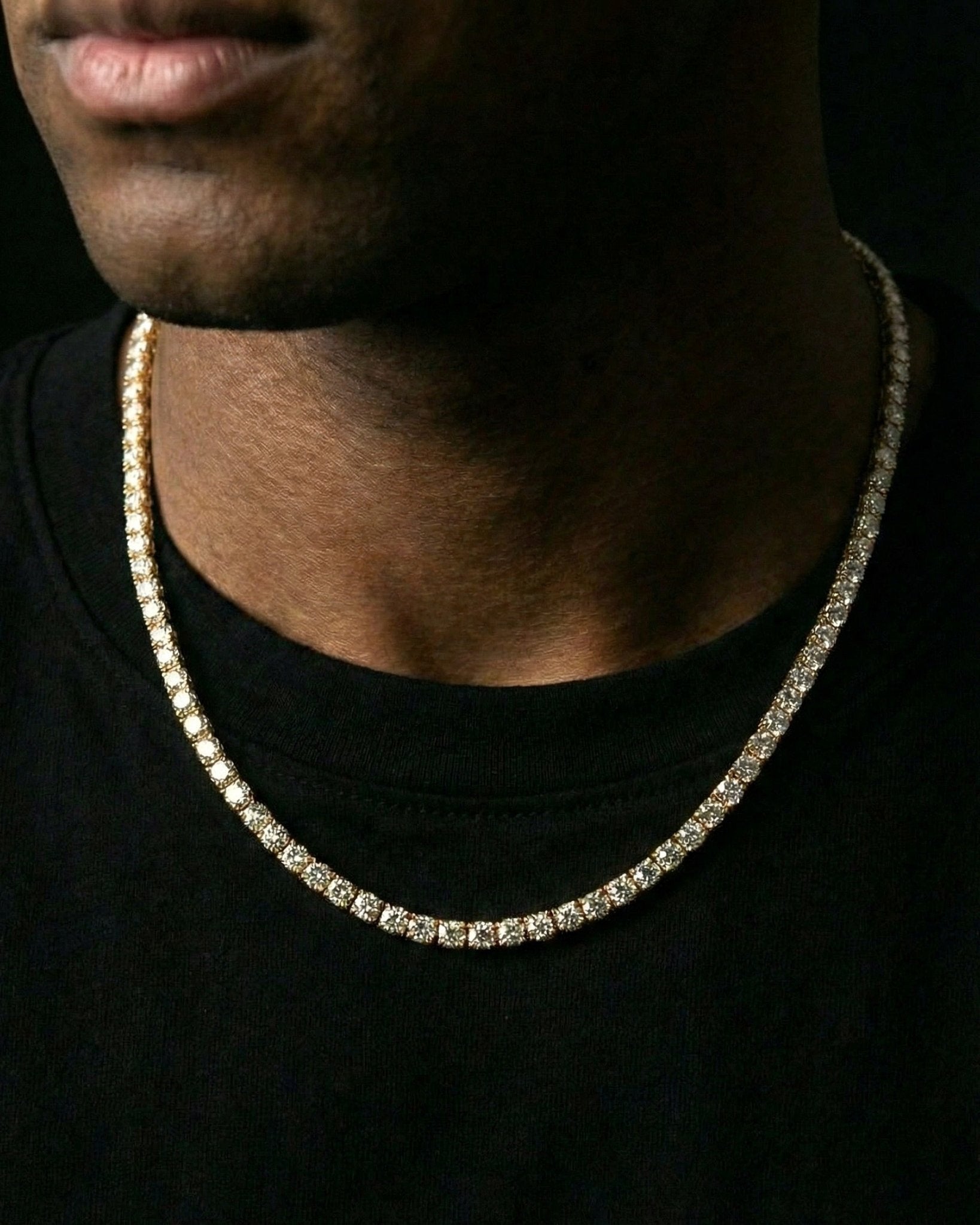 ICE BREAKER CHAIN. - 4MM GOLD