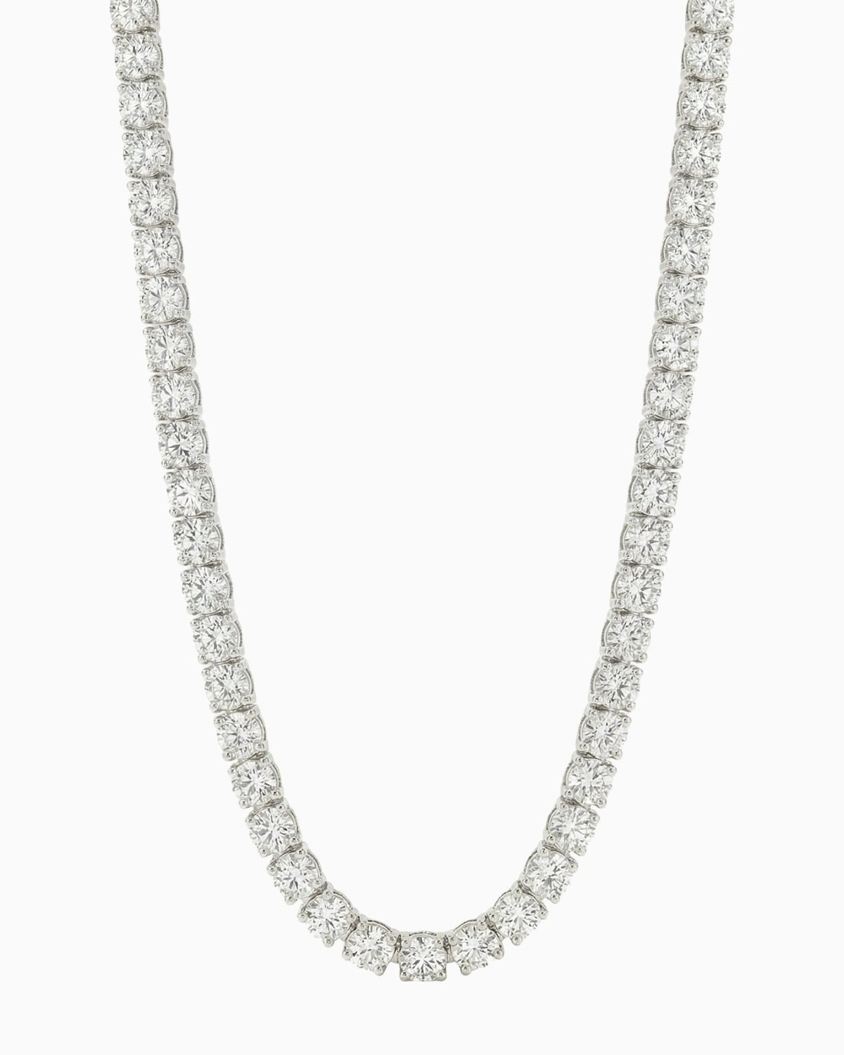 Silver Iced Tennis Chain 5 mm on a white background
