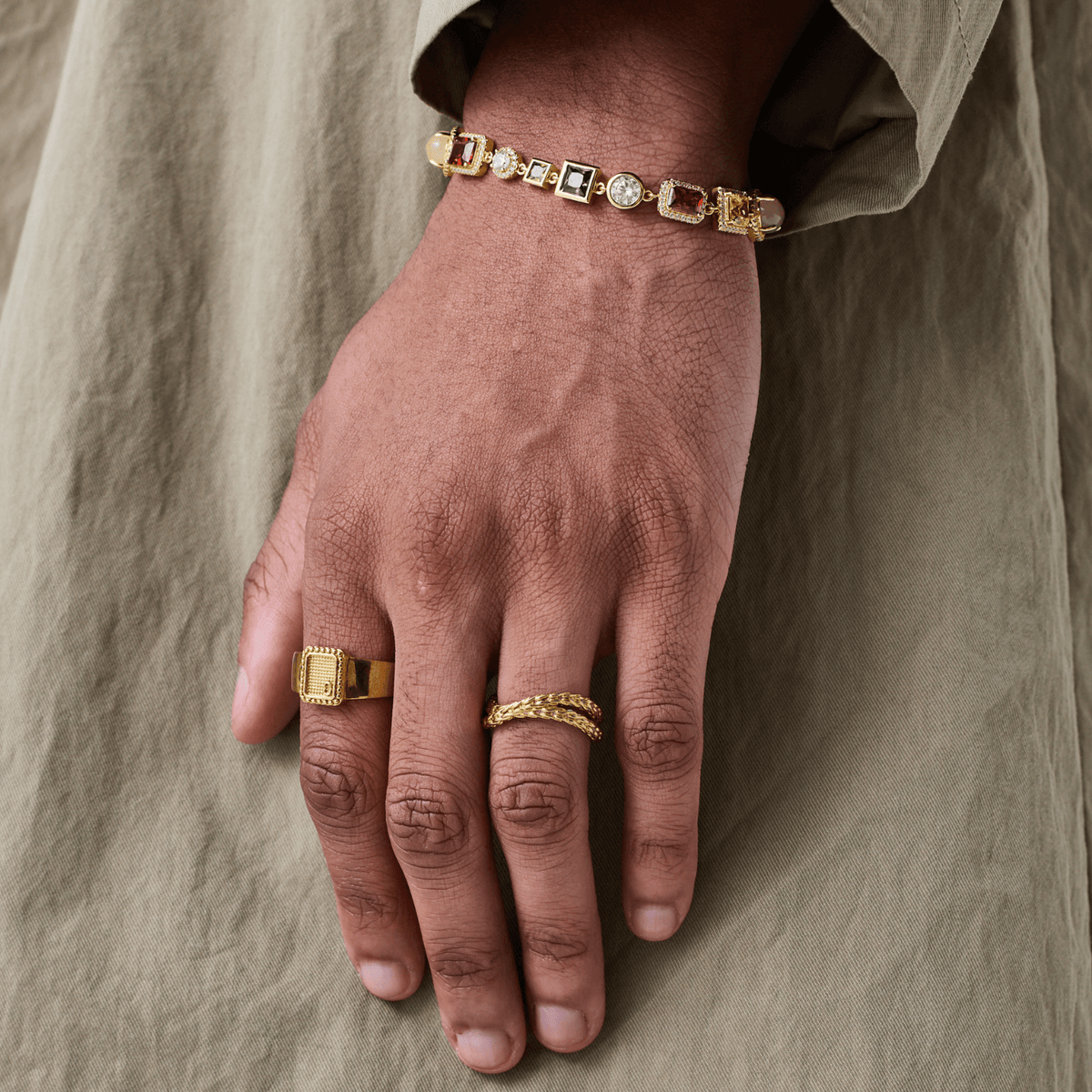 Gemstone Bracelet (Gold)