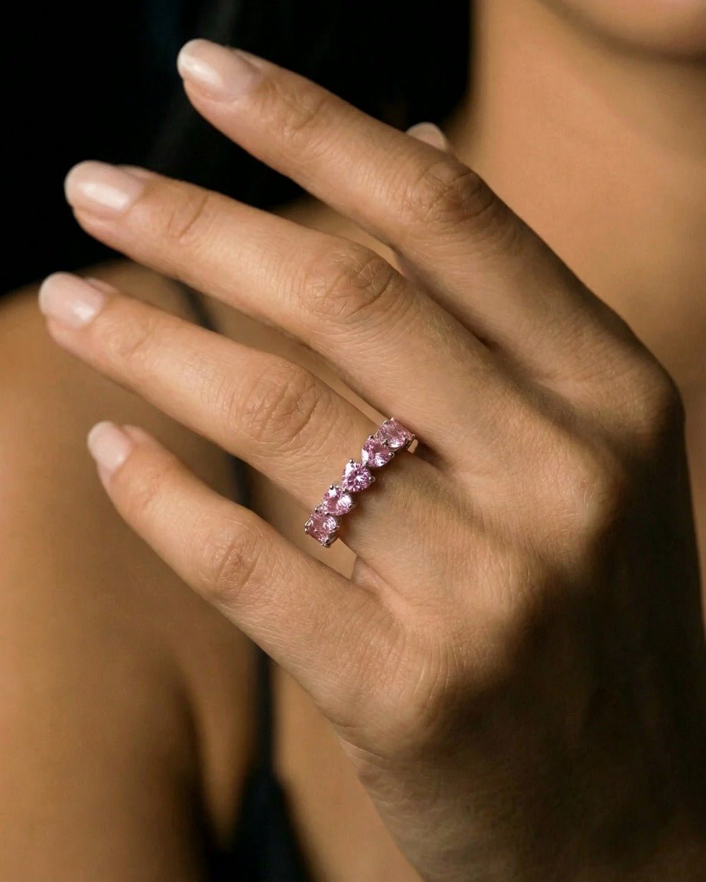PINK LOVE RING. - 925